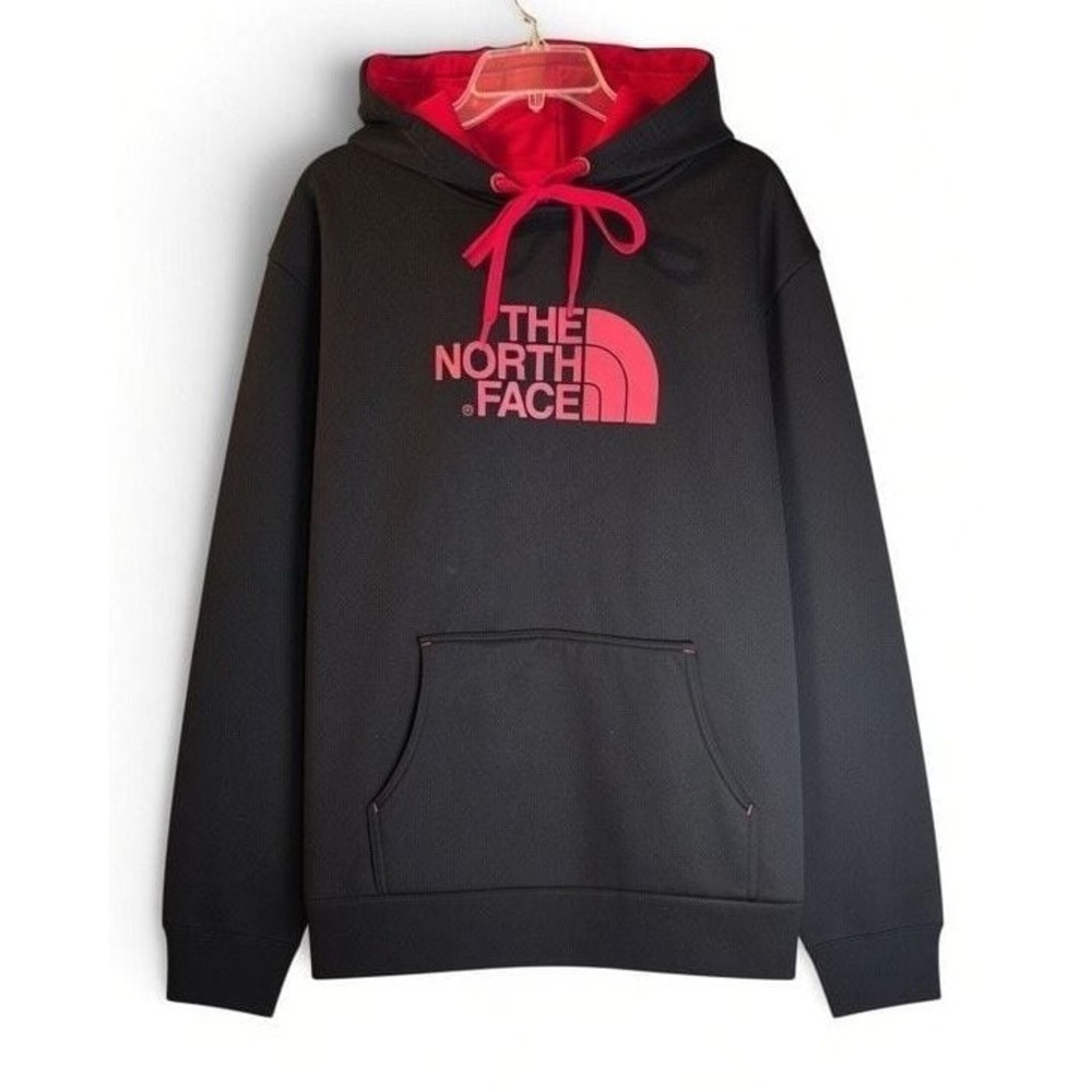 The North Face Half Dome Pullover Hoodie Black and Red
